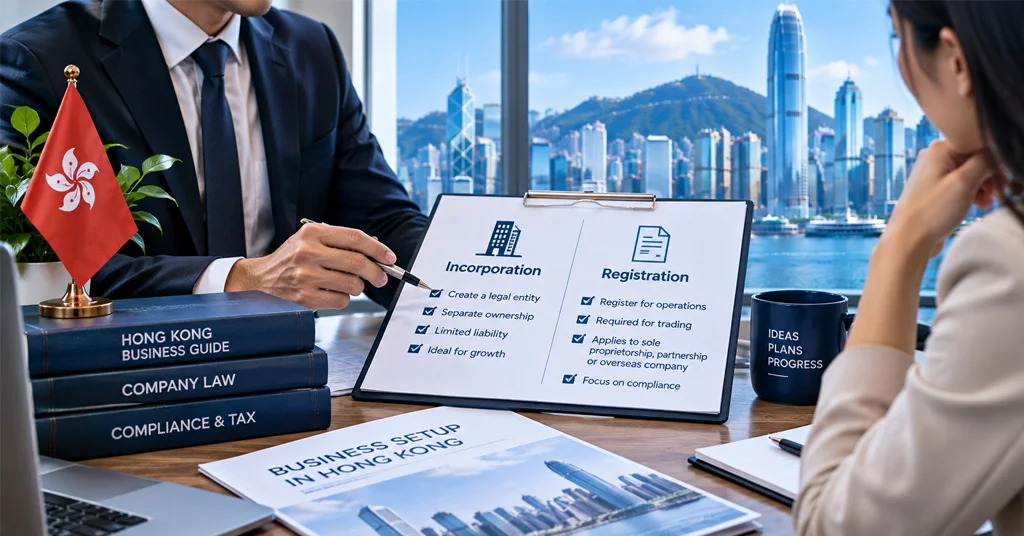 Business owner confused between Hong Kong company incorporation and business registration